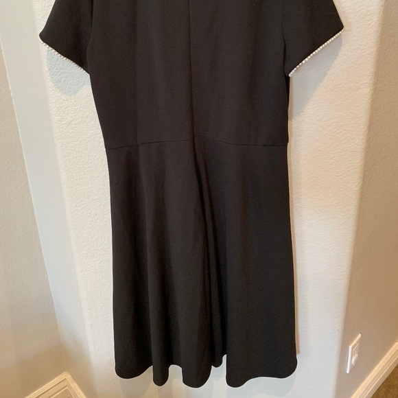 Gal Meets Glam Collection Victoria Pearly Trim Fit & Flare Dress (20) - Picture 5 of 7